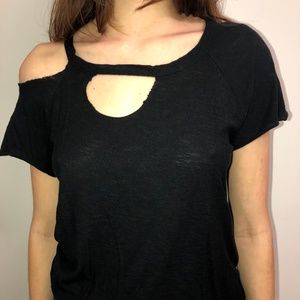 Black Cut Out Top